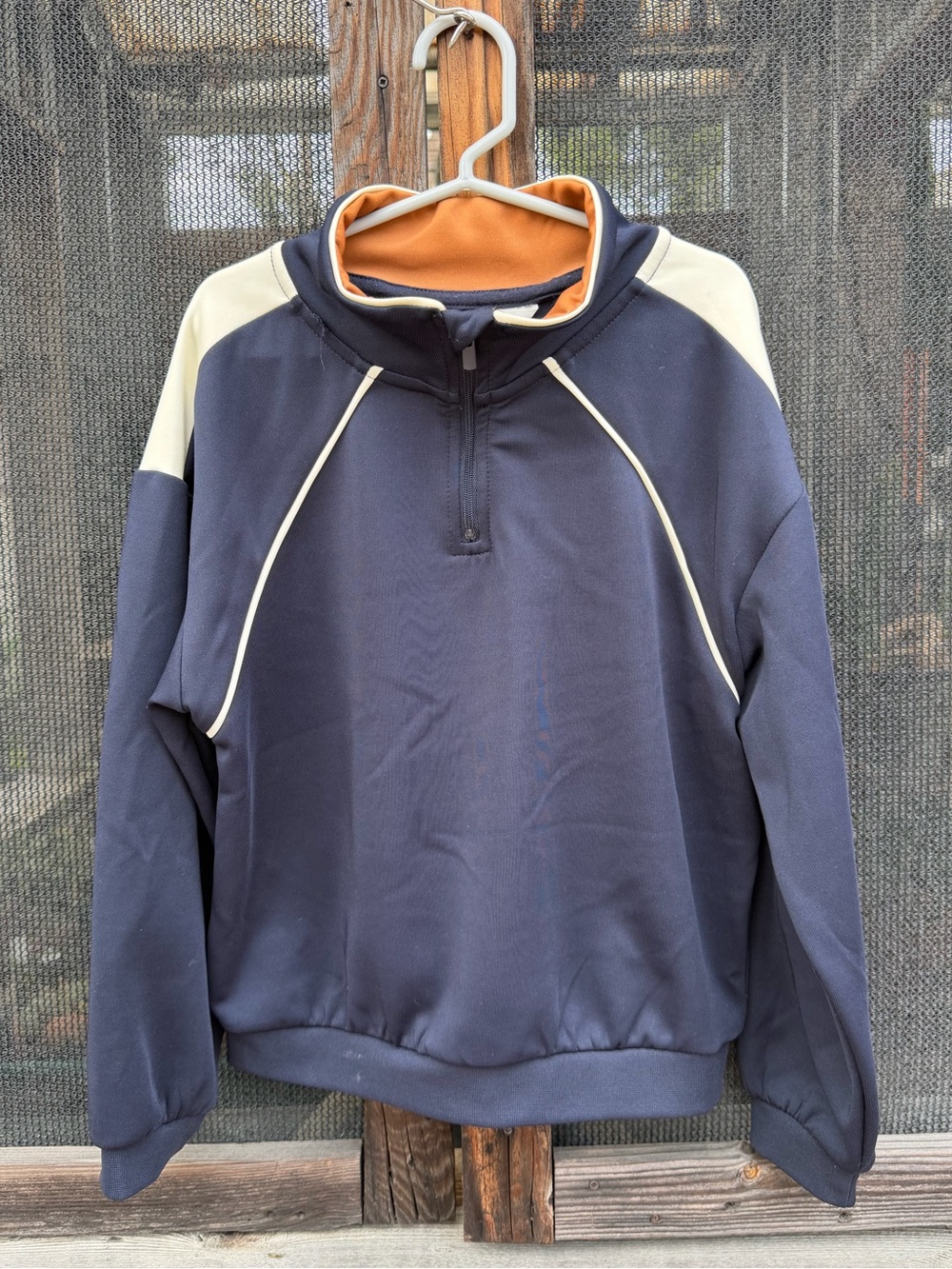 Boys Navy Half-Zip Pullover Sweater H&M Size Small